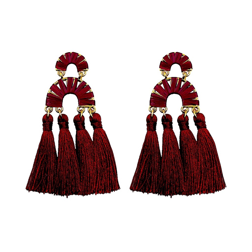 Kinsley Armelle Maroon Earrings Pavlova Collection